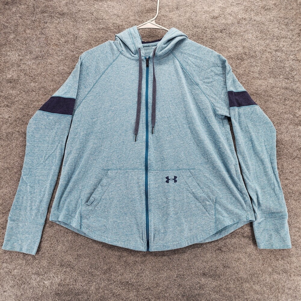 Under Armour Hoodie Womens Medium Blue Loose Fit